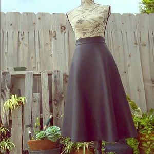 Banana Republic Faux Leather Textured Black Skirt